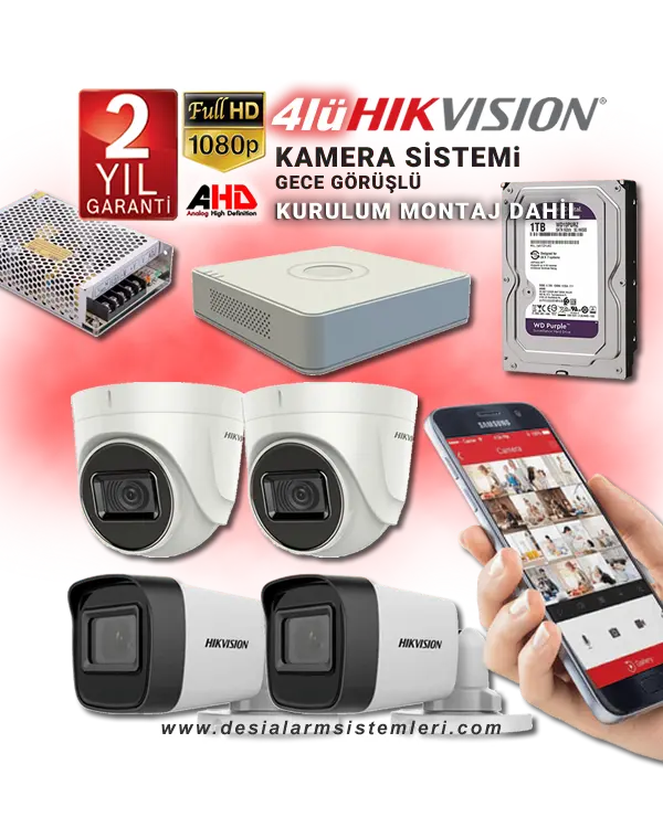 4lü Kamera Seti güvenlik kamera sistemi