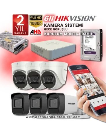6lı Kamera Seti Hikvision